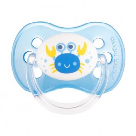 Пустышка силиконовая Canpol Babies Nature круглая, голубая, от 0 до 6 месяцев (22/410)