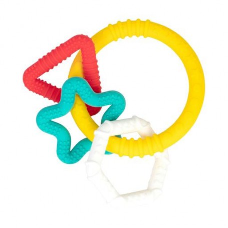 Детская игрушка-прорезыватель для зубов Baby Team Фигурки, силиконовая, от 4 месяцев, 18*15*3 см (4023)