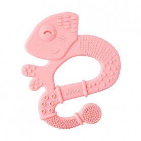 Игрушка-прорезыватель для зубов Chicco Silicone Super Soft Игуана, силиконовая, от 2 месяцев, розовая (28110.10)