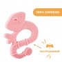 Игрушка-прорезыватель для зубов Chicco Silicone Super Soft Игуана, силиконовая, от 2 месяцев, розовая (28110.10)