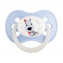 Пустышка силиконовая Canpol Babies Cute Animals круглая, голубая, от 6 до 18 месяцев (22/596)