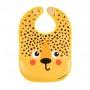 Слюнявчик Canpol Babies Hello Little Гепард, пластмассовый, с кармашком, оранжевый, от 6 месяцев (9/232_ora2)