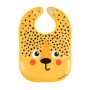 Слюнявчик Canpol Babies Hello Little Гепард, пластмассовый, с кармашком, оранжевый, от 6 месяцев (9/232_ora2)
