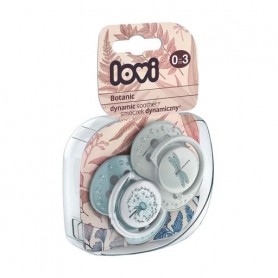 Пустышка LOVI силиконовая динамическая Botanic Boy 0-3 месяцев 2 шт. 22-869boy