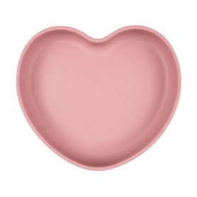 Тарелка Canpol Babies Сердце, силиконовая, на присоске, розовая, от 6 месяцев, 300 мл (80/309_pin)
