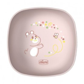 Детская тарелка Chicco Bowl With Lid с крышкой, розовая, от 6 месяцев (16001.15)