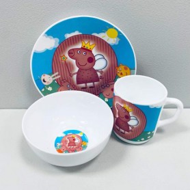 Набор детской посуды из стеклокерамики 3 предмета Свинка Пеппа 3535-13 (1251584)