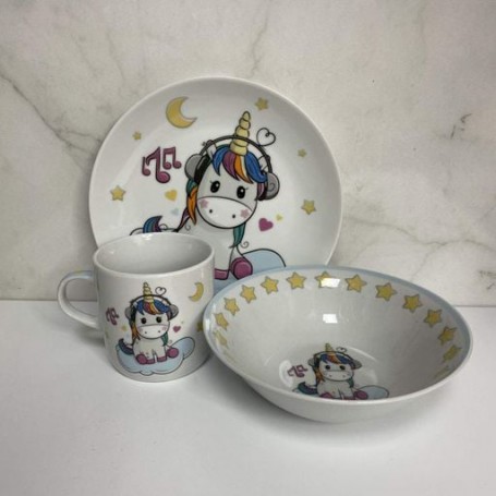 Набор фарфоровой детской посуды Unicorn 3 предмета Limited Edition C723 (1251526)
