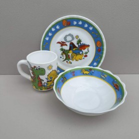 Набор детской посуды Динозавры 3 предмета Vittora VT-404D (1251702)