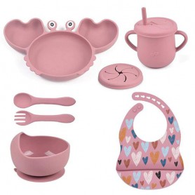 Набір посуду краб KRP Y19 принт силікон (для дитини) Newsun new (1246121)