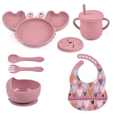 Набір посуду краб KRP Y19 принт силікон (для дитини) Newsun new (1246121)