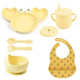 Набір посуду краб KRPR Y11 принт силікон дитячий Newsun new (1246118)