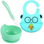 Набір силіконового посуду 2Life Y13 3D Кролик 3 предмети М'ятний/Зелений (vol-10407) (1250752)