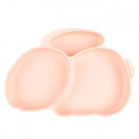 Трисекційна силіконова тарілка 2Life Кролик Y4 525 мл Рожевий (v-11043) (1250830)