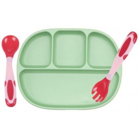 Набір силіконового посуду 2Life 3 предмети Зелений/Рожевий (vol-10243) (1250720)