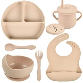 Набір силіконового посуду 2Life Y15 6 предметів Бежевий (vol-10992) (1250775)