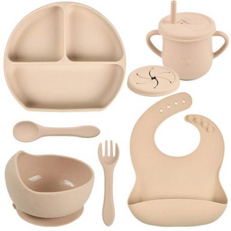 Набір силіконового посуду 2Life Y15 6 предметів Бежевий (vol-10992) (1250775)