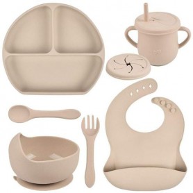 Набір силіконового посуду 2Life Y24 6 предметів Бежевий (v-11001) (1250979)