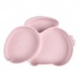 Трисекційна силіконова тарілка 2Life Кролик Y26 525 мл Рожевий (v-11052) (1250847)