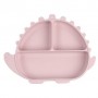 Трисекційна силіконова тарілка 2Life Динозавр Y26 580 мл Рожевий (v-11027) (1250796)