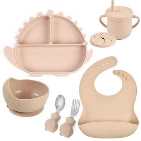 Набір силіконового посуду 2Life Y15 6 предметів Бежевий (v-11264) (1251175)