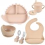 Набір силіконового посуду 2Life Y15 6 предметів Бежевий (v-11264) (1251175)