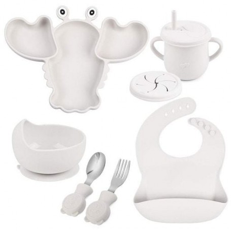 Набір силіконового посуду 2Life Y23 6 предметів Білий (v-11197) (1250977)