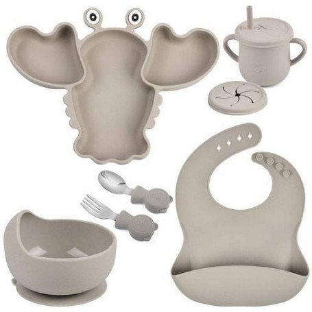 Набір силіконового посуду 2Life Y20 6 предметів Сірий (v-11207) (1250958)