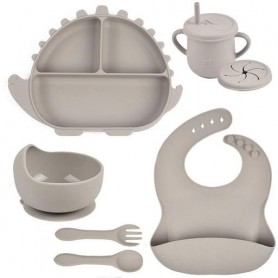 Набір силіконового посуду 2Life Y20 6 предметів Сірий (v-11220) (1251149)