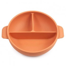 Глибока трисекційна силіконова тарілка 2Life Y25 560 мл Помаранчевий (v-11092) (1250971)