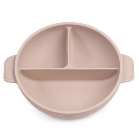 Глибока трисекційна силіконова тарілка 2Life Y15 560 мл Бежевий (v-11082) (1250945)