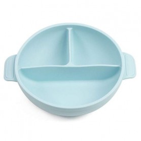 Глибока трисекційна силіконова тарілка 2Life Y5 560 мл Блакитний (v-11072) (1250905)