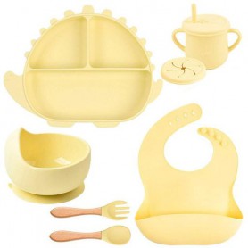 Набір силіконового посуду 2Life Y11 6 предметів Жовтий (v-11247) (1251158)