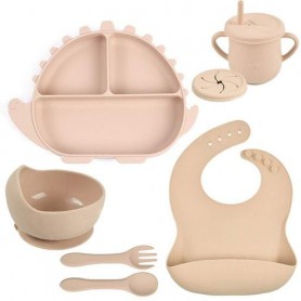 Набір силіконового посуду 2Life Y15 6 предметів Бежевий (v-11217) (1251147)