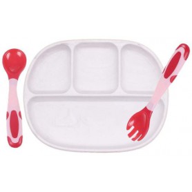 Тарілка та ложка-вилка 2Life Рожевий (vol-10240) (1248003)