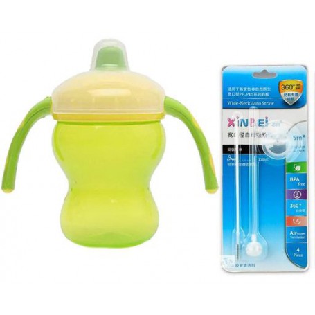 Поїльник-непроливайка та приладдя для чищення 2Life 200 мл Зелений (n-11924) (1248383)