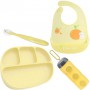 Набір посуду 2Life D16 та слинявчик Жовтий (v-11869) (1248063)