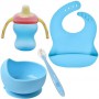 Набір посуду 2Life та слюнявчик Y9 Блакитний (v-11862) (1248059)