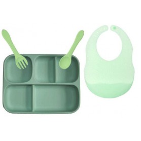 Набір силіконового посуду 2Life 4 предмети Зелений (vol-10479) (1250848)