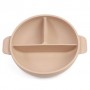 Глибока трисекційна силіконова тарілка 2Life Y24 560 мл Бежевий (v-11091) (1250963)
