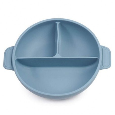 Глибока трисекційна силіконова тарілка 2Life Y21 560 мл Блакитний (v-11088) (1250957)