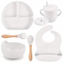 Набір силіконового посуду 2Life Y23 6 предметів Білий (v-11151) (1250928)
