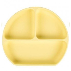 Дитяча трисекційна силіконова тарілка 2Life Y11 660 мл Жовтий (vol-10043) (1250692)