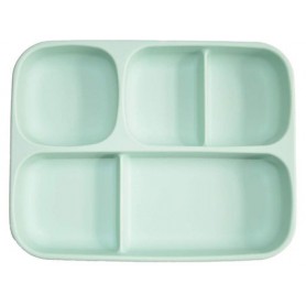 Дитяча п'ятисекційна силіконова тарілка з присоскою 2Life 700 мл М'ятний (vol-10187) (1251184)