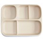Дитяча п'ятисекційна силіконова тарілка з присоскою 2Life 700 мл Бежевий (vol-10190) (1251059)
