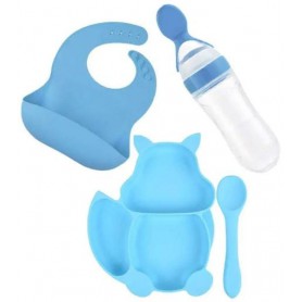 Набір силіконового посуду 2Life Y9 4 предметів Синій (vol-10008) (1251104)