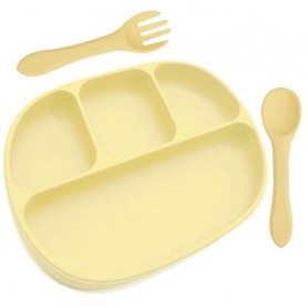 Набір силіконового посуду 2Life 3 предмети Жовтий (vol-10674) (1250904)