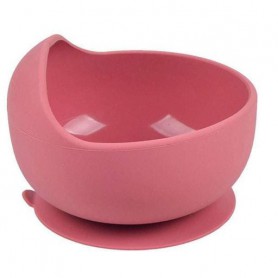 Силіконова кругла глибока тарілка для перших страв на присосці 2Life Y19 350 мл Рожевий (vol-10670) (1250901)