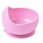 Силіконова кругла глибока тарілка для перших страв на присосці 2Life Y8 350 мл Рожевий (n-10666) (1250897)