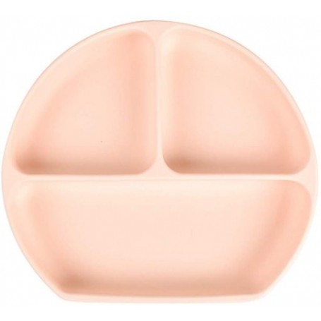 Дитяча трисекційна силіконова тарілка з присоскою 2Life Y4 660 мл Рожевий (vol-10046) (1250695)